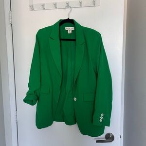 Green Blazer with Button Details